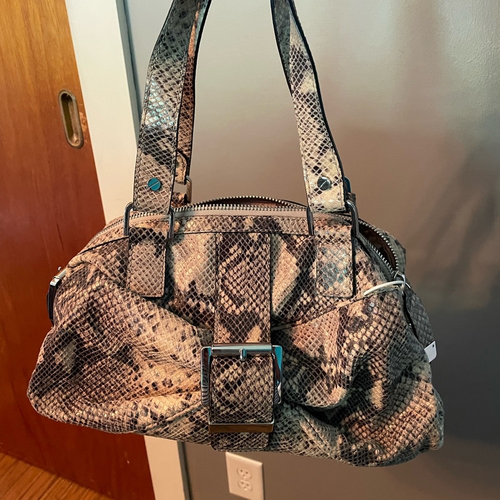 Authentic Michael Kors leather snakeskin bag